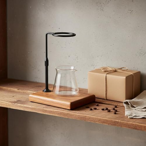Amagogo Coffee Stand Pour Dripper Holder Station With Thick Wooden