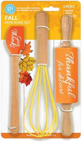 R&M Fall Holiday 3 Piece Mini Bake Set – Spatula, Whisk & Rolling Pin