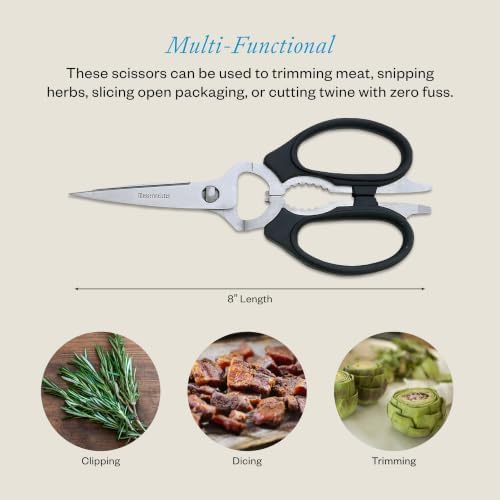Messermeister 8-Inch Take-Apart Kitchen Scissors, Black