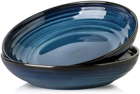HASENSE Large Pasta Bowls, 9.7 Inch Ceramic Salad Bowls for Kitchen