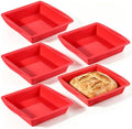 5 Pack Silicone Square Brownie Pan, 8x8 Baking Pan Nonstick