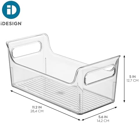 iDesign Plastic Condiment Organizer with Handles, Set of 2, Clear