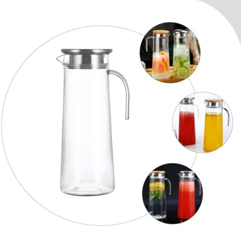 Ice Water Pitcher 1.2l Acrylic Stainless Steel with Lid