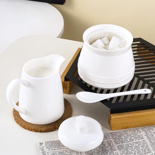 3 in1 Set 250ml/7.8oz Ceramic Milk Frothing Pitchers and 340ml/11.5oz