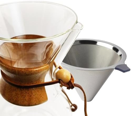 subjectthree Drip Coffee Pour Over Glass Coffee Maker, 8 Cup