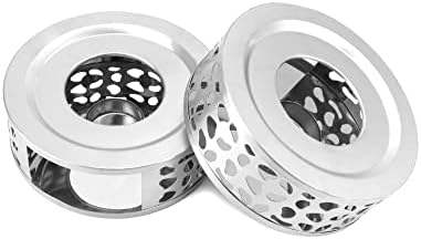 QWORK Tea Kettle Warmer, 2 Pack Brushed Stainless Steel Tea Kettle