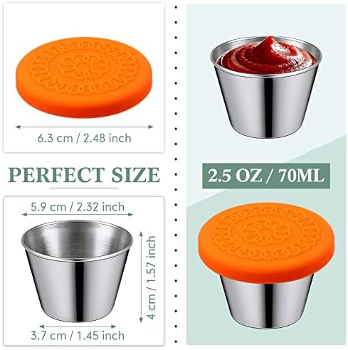 Potchen 20 Pack 2.5 oz Salad Dressing Containers to Go for Lunch Box