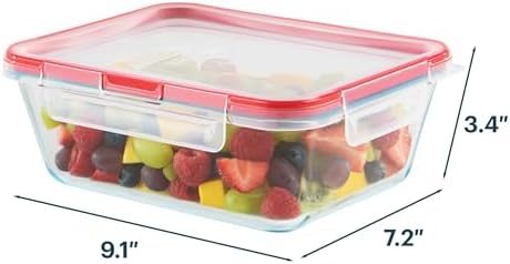 Pyrex Freshlock Glass Food Storage Container, 8 Cup, 2 Pack