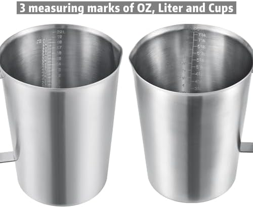 KSENDALO 64Oz/8Cup Stainless Steel Pitcher (SUS304), 2 Liter Metal