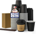 JOLLY CHEF 10 oz Coffee Cups with Lids, Sleeves and Stirrers 100 Count