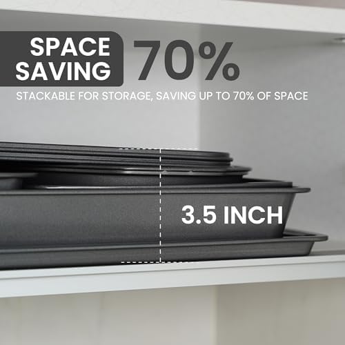 LISI 7-Piece Nonstick Bakeware Set, Carbon Steel Baking Pans