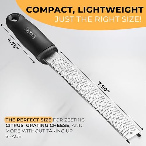 Orblue Lemon Zester & Cheese Grater - Premium Citrus Zester, Kitchen