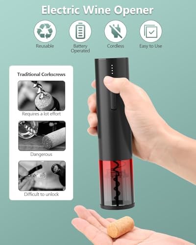 Electric Wine Opener Gift Set – Rechargeable Automatic Corkscrew with