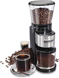 Hamilton Beach 39-Setting Conical Burr Coffee Grinder, Black