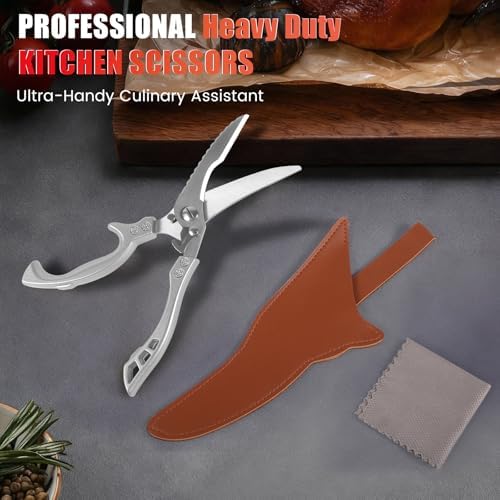 ANDONG Upgrade Heavy Duty Stainless Steel Kitchen Scissors
