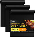 HOTEC Oven Liners for Bottom of Oven 17"x25", 500°F Heat-Resistant