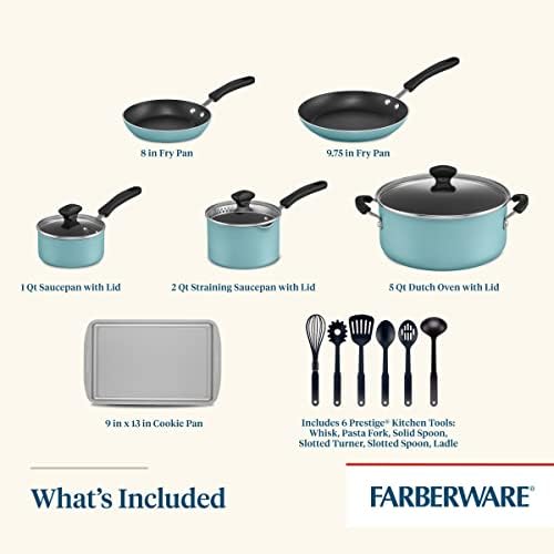 Farberware Cookstart Aluminum DiamondMax Nonstick Cookware Set