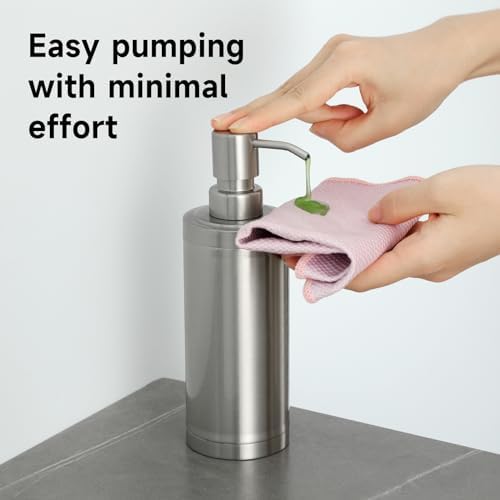 GAPPO Brushed Nickel Soap Dispenser Stainless Steel Metal Pump Hand