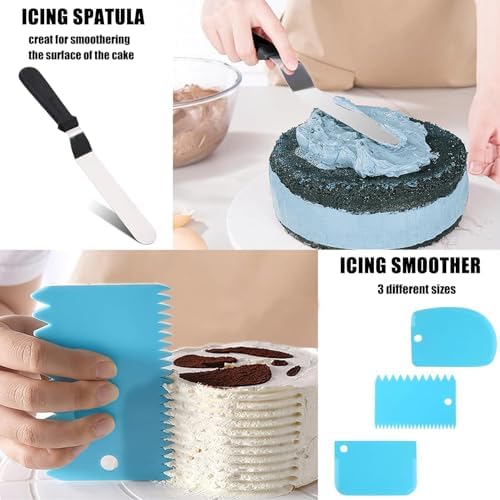 124Pcs Springform Pans Set, Round Square Cake Pans Sets, 7/9/10/11