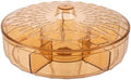 Plastic Compartment Candy Box with Lid, Six Divided Sections for