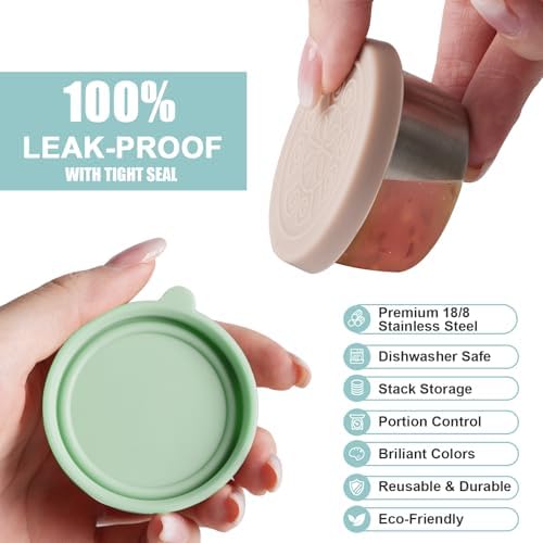 6x1.6 Oz Salad Dressing Containers To Go With Lids, Small Leakproof
