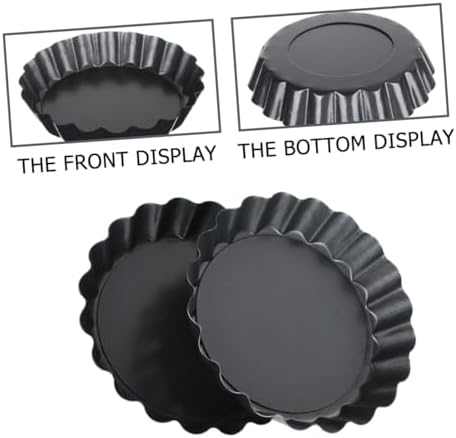 6 Pack round Carbon Steel Tart Pans with Removable Bottom