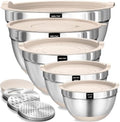 Umite Chef 8PCS Stainless Steel Mixing Bowls with Lids