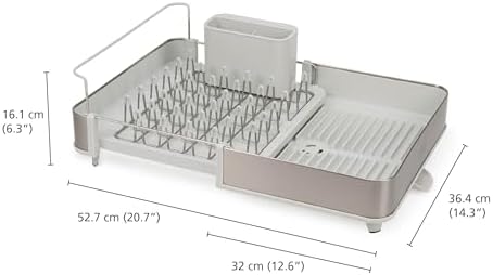 Joseph Joseph Expandable Steel Dish Drying Rack, Stainless Steel