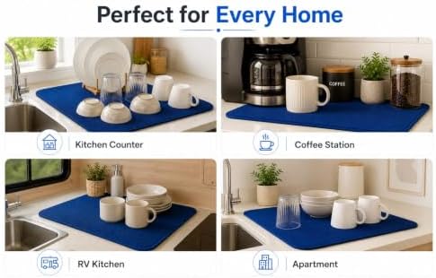 Dish Drying Mat for Kitchen Counter 15"x20" | Super Absorbent