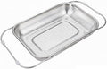 Adjustable Over‐the‐Sink Colander Basket, Expandable Stainless Steel