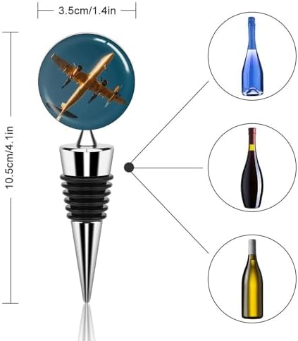 Golden Daylight Aircraft Wine Stopper Vacuum Alloy Wine Bottle Stopper