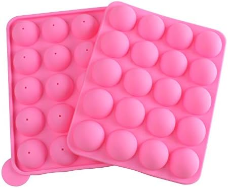 WARMBUY 20 Cavity Silicone Cake Pop Mold Lollipop Baking Tray with