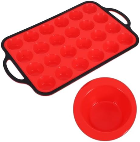 Sosoport Silicone Mini Muffin Pan with 24 Cups Nonstick Silicone