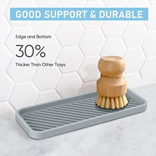 Kitchen Sink Organizer Tray, 2 Pack Silicone Sponge Holders