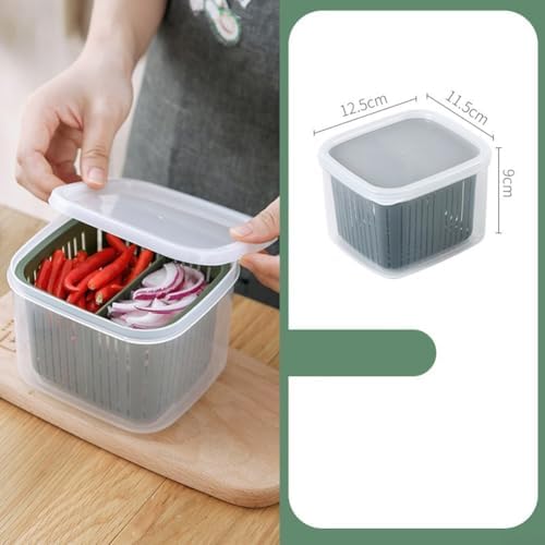 Food Storage Containers With Strainer, 3-Pack Berry Keeper Bins For