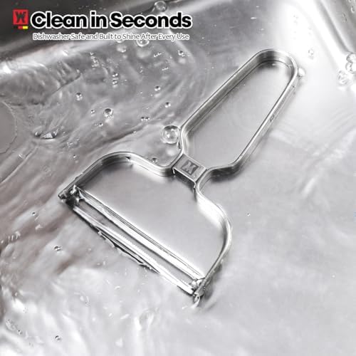 Wagensteiger Stainless Steel Potato Peeler with Extra-Wide Peeling