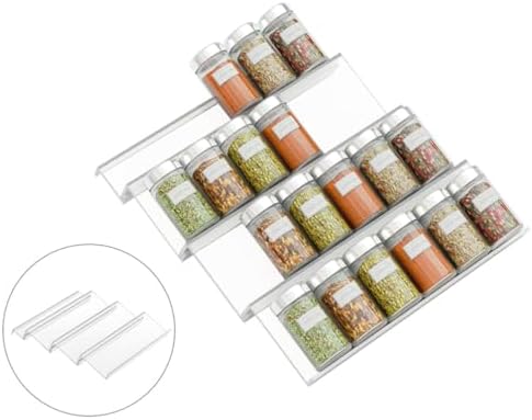 Expandable Spice Rack Organizer Acrylic for Kitchen Drawers