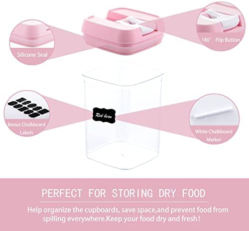 U-QE Airtight Food Storage Containers -8 Piece Plastic Airtight Containers