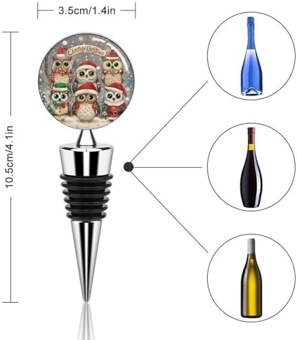 Christmas Owl Wine Stopper Vacuum Alloy Wine Bottle Stopper Reusable