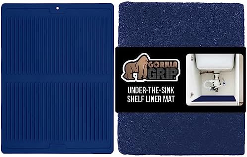 Gorilla Grip Dish Drying Mat and Under Sink Mat Liner, Quick Dry Pad