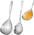 Skimmer Slotted Spoon, Large Size Spaghetti Spoon (2 Pcs)