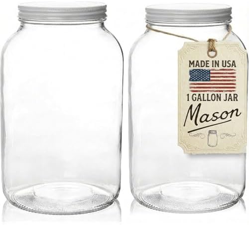 kitchentoolz 1 Gallon Glass Jar with Lid