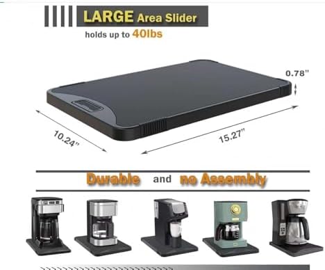 ARGOMAX Appliance Rolling Tray, Coffee Maker Slider, coffee pull out