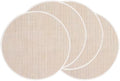 Beige Placemats Set of 4, 15 Inch Round for Kitchen & Dining Room