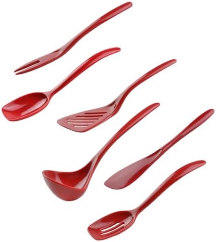 Hutzler 7-Piece Mini Melamine Cooking Utensils and Storage Crock Set