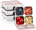 BEFOY 4 Pack Stainless Steel Snack Containers with Lids