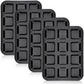 4 Pack Brownie Pan, 12 Cavity All Edges Square Cupcake Brownie Pans