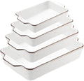ONEMORE Ceramic Casserole Dish Set of 4, White