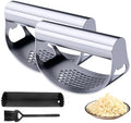 Stainless Steel Garlic Press with Peeler (2)