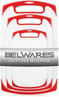 Cutting Boards for Kitchen, Plastic Chopping Board Set of 3 with